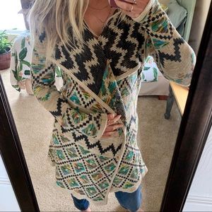 Women’s long boho cardigan